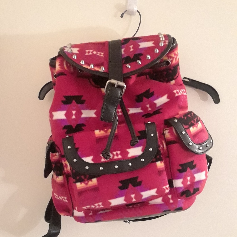 Mini backpack red design.
